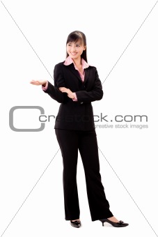 asian business woman doing presentation