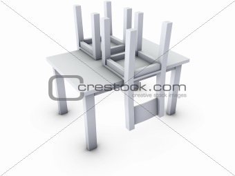 chairs on table