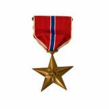 An American Bronze Star isolated with a clipping path