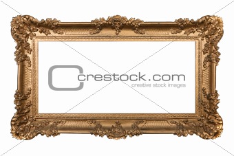 Baroque Ornamental Isolated Frame on White