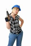 girl with power tool