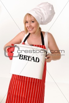 Happy Chef with bread bin