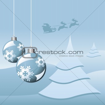 Christmas theme in light blue
