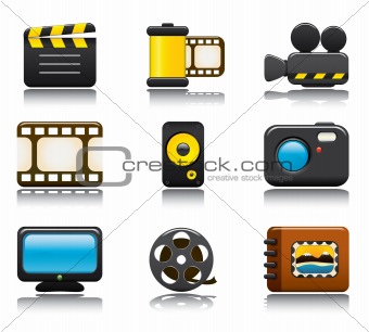 Video and Photo Icon Set One