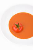 home made tomato soup in a white bowl