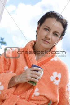 woman and coffee