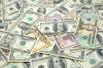 US dollar bills background