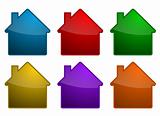 Coloured house icons