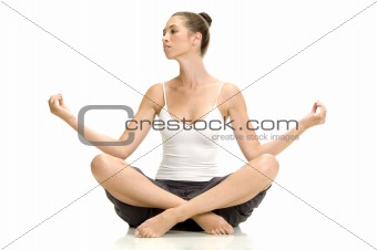 woman in lotus pose