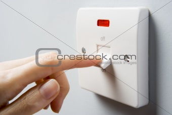 Close Up Of Switch Being Activated