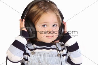 girl listening music 