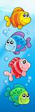 Four various cute fishes