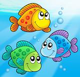 Three cute fishes