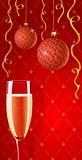 Vector holiday glamour wallpaper with champagne 