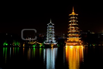 Pagodas, Guilin, China