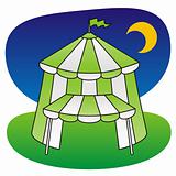 Circus tent green