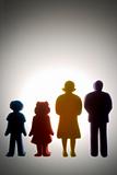 Colorful Family Shaped Cut Outs