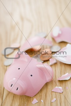 Smashed Piggy Bank
