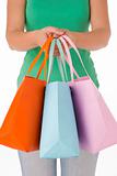 Woman Holding Shopping Bags
