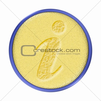 Carved Gold Information Button