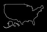 Glowing Usa Map