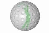 3d Golf Ball With Player Silhouette