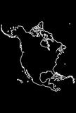 Glowing North America Map