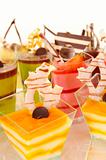 Assorted colorful desserts