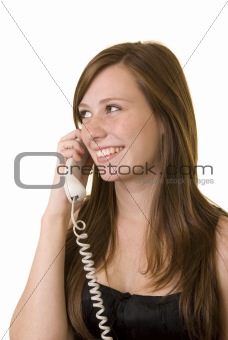 Young lady on phone
