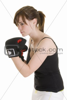 Teenage girl doing sport
