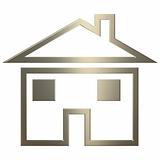 3d Gold Home Icon