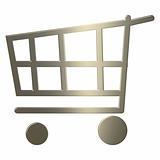 3d Gold Shoppinh Cart