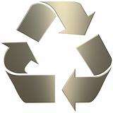 3d Gold Recycle Symbol
