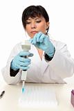 Scientist working with pipette