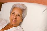 Senior patient in bed