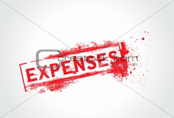 Expenses grunge text