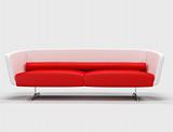 red and white sofa