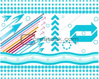 Background with arrows - vector