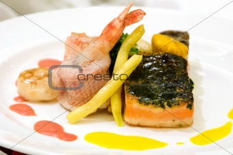 Steamed Red Snapper with Shrimps