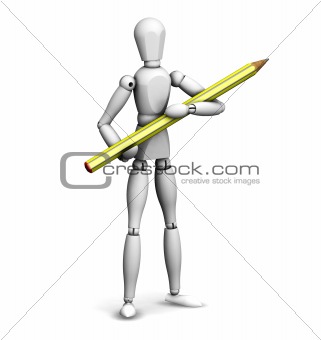 Man holding a pencil