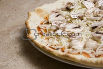 pizza with uncooked top