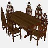 Medieval Table and Chairs