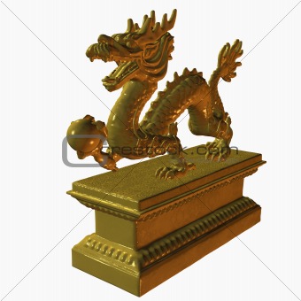 Asian Dragon Statue