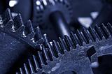 Dirty industrial gears background