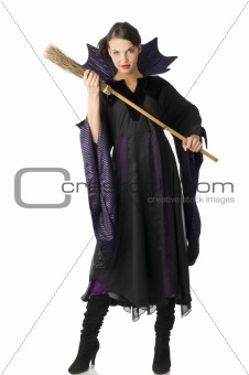 the witch with broom