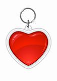 vector trinket souvenir with love heart silouette isolated