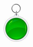 vector trinket souvenir with green circle silouette isolated