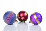 Three christmas balls