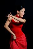 Flamenco dancer isoated