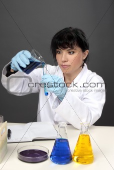 Chemist or scientist in laboratory